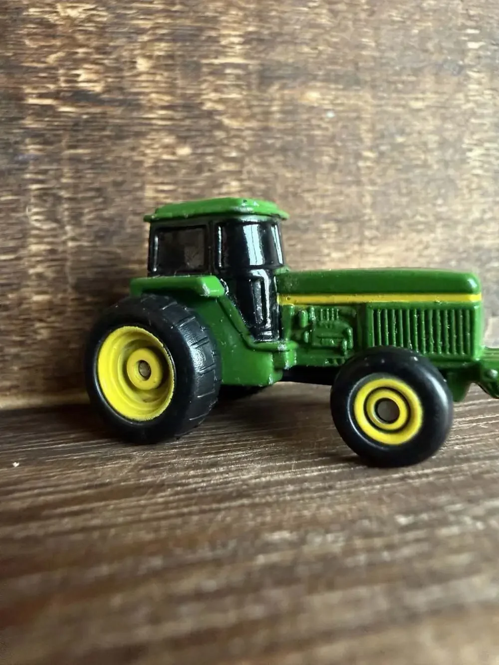 Vintage Ertl John Deere Tractor with Trailer and Disc Harrow Implements